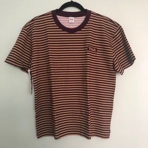 Aritzia TNA alpha T-shirt stripes Size M